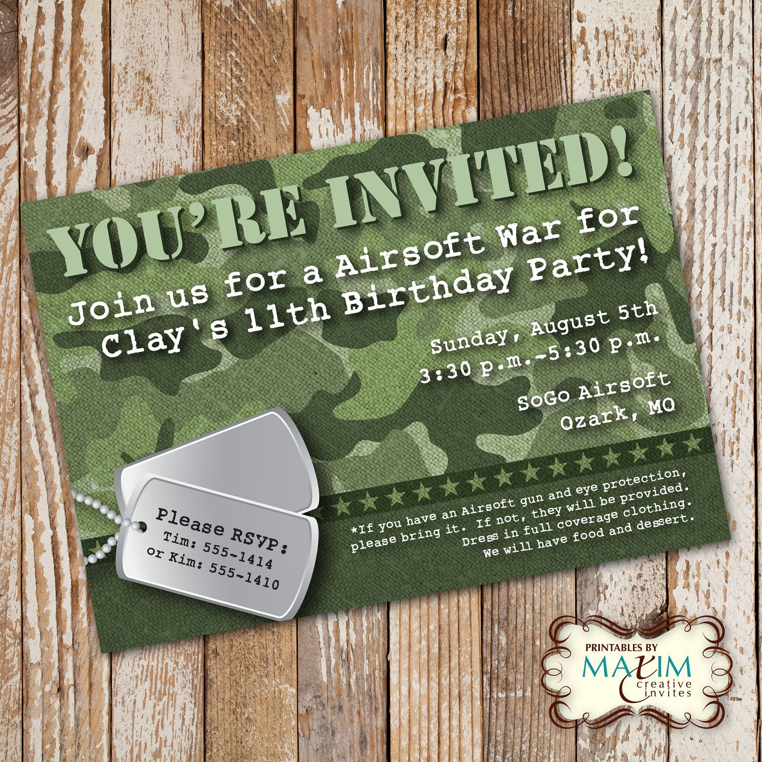 Camouflage Birthday Invitations Free Printable Templates For Adults for size 1500 X 1500