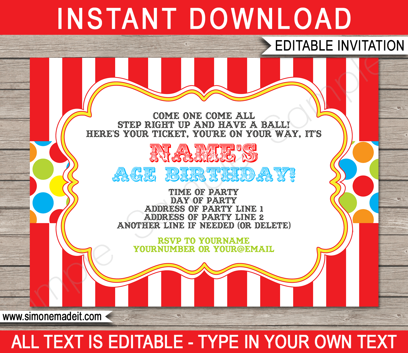 Carnival Invitation Template Carnival Invitations throughout proportions 1300 X 1126