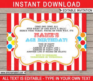 Carnival Invitation Template Colorful for dimensions 1300 X 1126