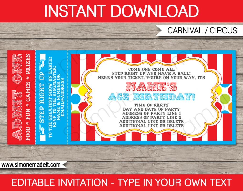 Carnival Ticket Template Template Business inside proportions 1019 X 800