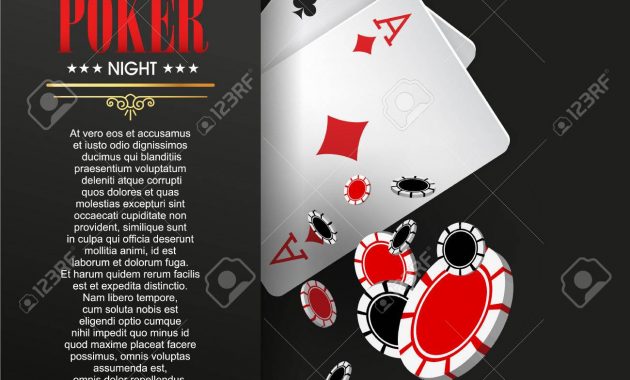 Casino Poster Or Banner Background Or Flyer Template Poker inside dimensions 1300 X 1300