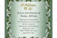 Celebration Of Life Invitation Irish Background Zazzle inside size 1104 X 1104