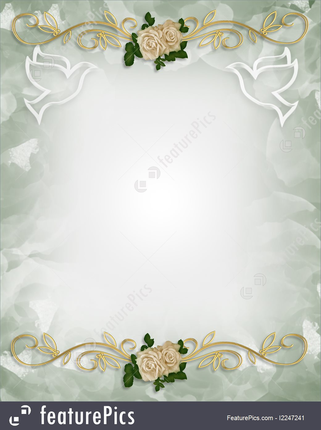 Celebration Wedding Invitation Template Roses Stock Illustration for sizing 1040 X 1392