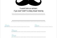 Charming Light Blue And Black Mustache Fill In Blank Ba Shower intended for measurements 800 X 1106