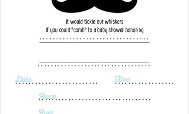 Charming Light Blue And Black Mustache Fill In Blank Ba Shower intended for proportions 800 X 1106