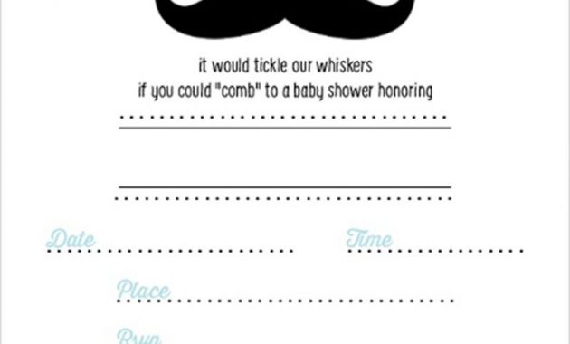 Charming Light Blue And Black Mustache Fill In Blank Ba Shower pertaining to measurements 800 X 1106