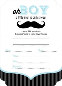 Charming Light Blue And Black Mustache Fill In Blank Ba Shower with proportions 800 X 1106