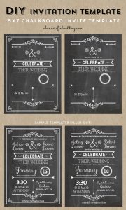 Check Out This Printable Diy Chalkboard Wedding Invitation Template in sizing 894 X 1487