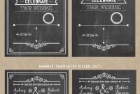 Check Out This Printable Diy Chalkboard Wedding Invitation Template in sizing 894 X 1487