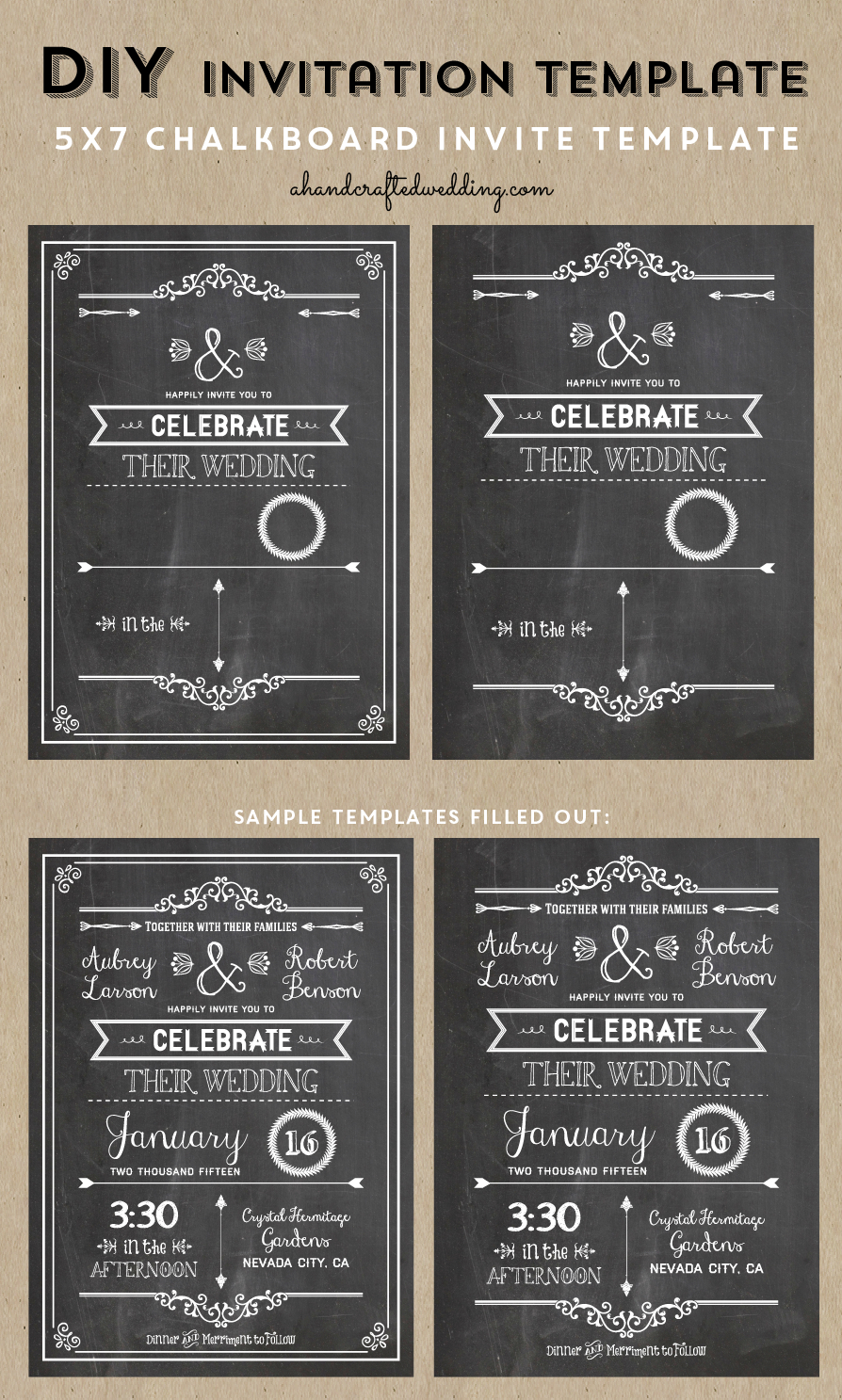 Check Out This Printable Diy Chalkboard Wedding Invitation Template regarding proportions 894 X 1487