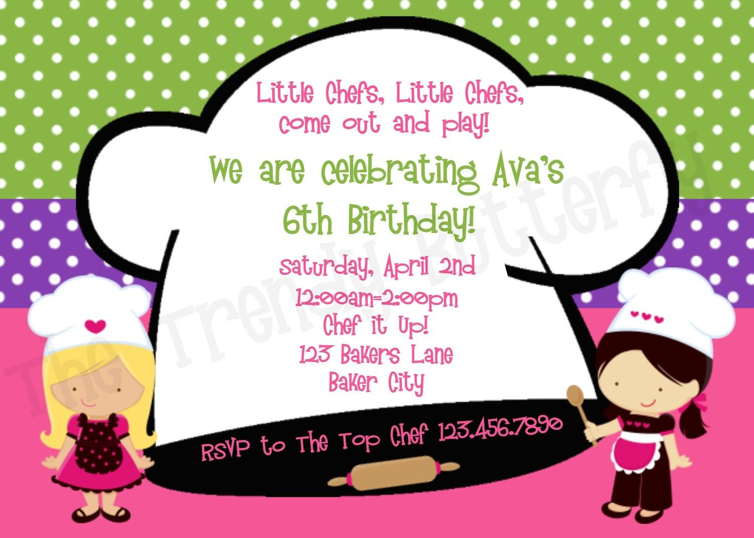 Cooking Party Invitation Template Free