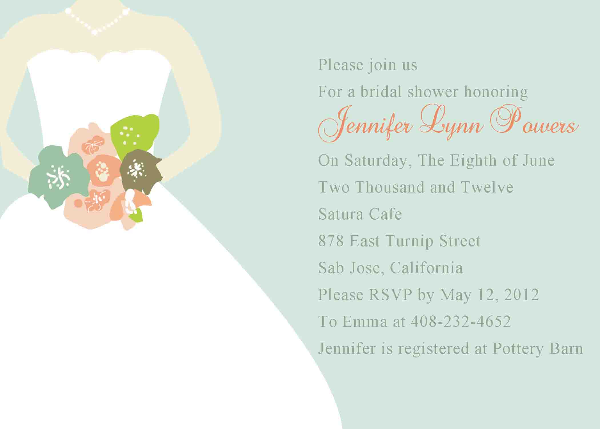 Chic Mint Green Wedding Dress Bridal Shower Invitations Ewbs033 As inside size 2100 X 1500