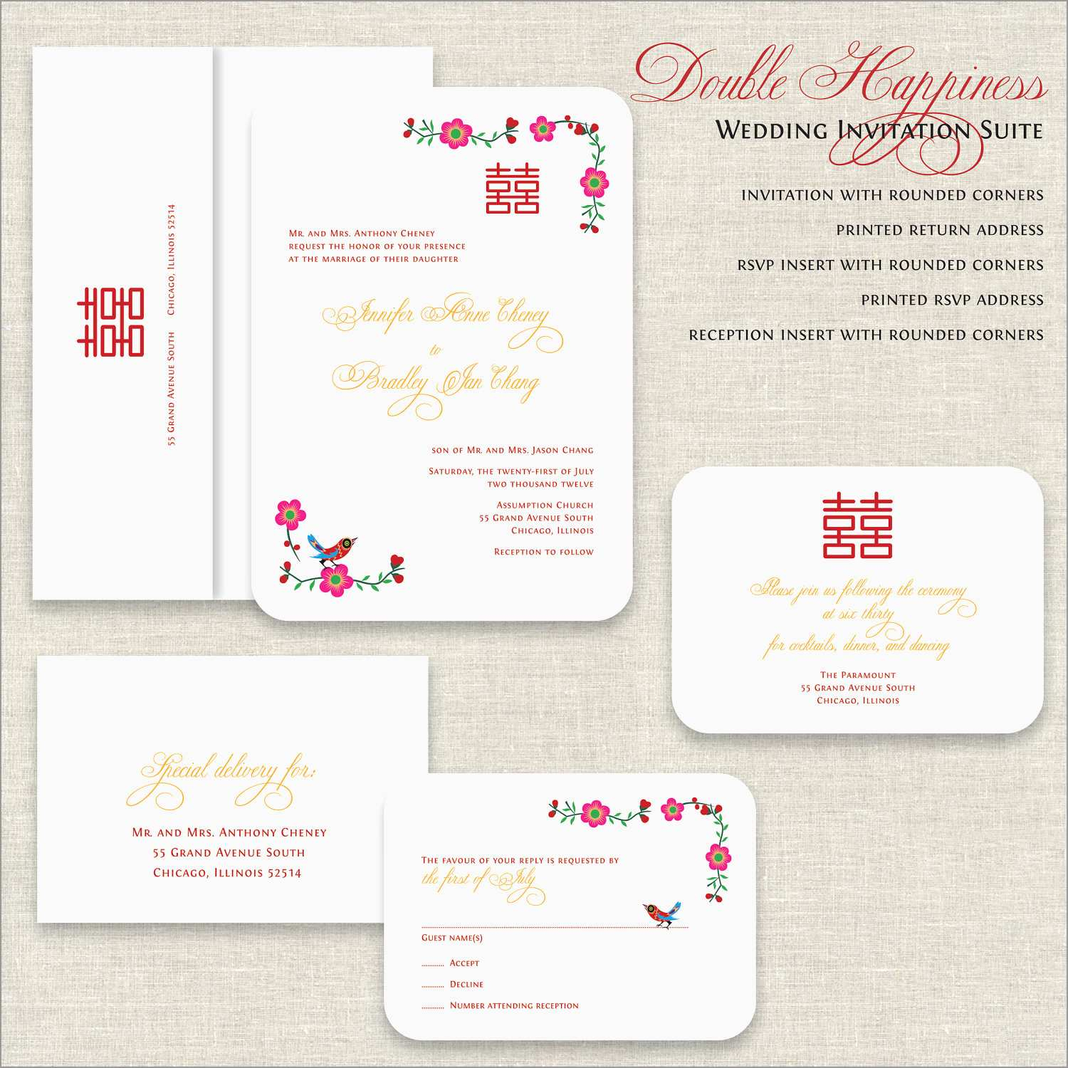Chinese Wedding Invitation Template Free Download New Chinese intended for dimensions 1500 X 1500