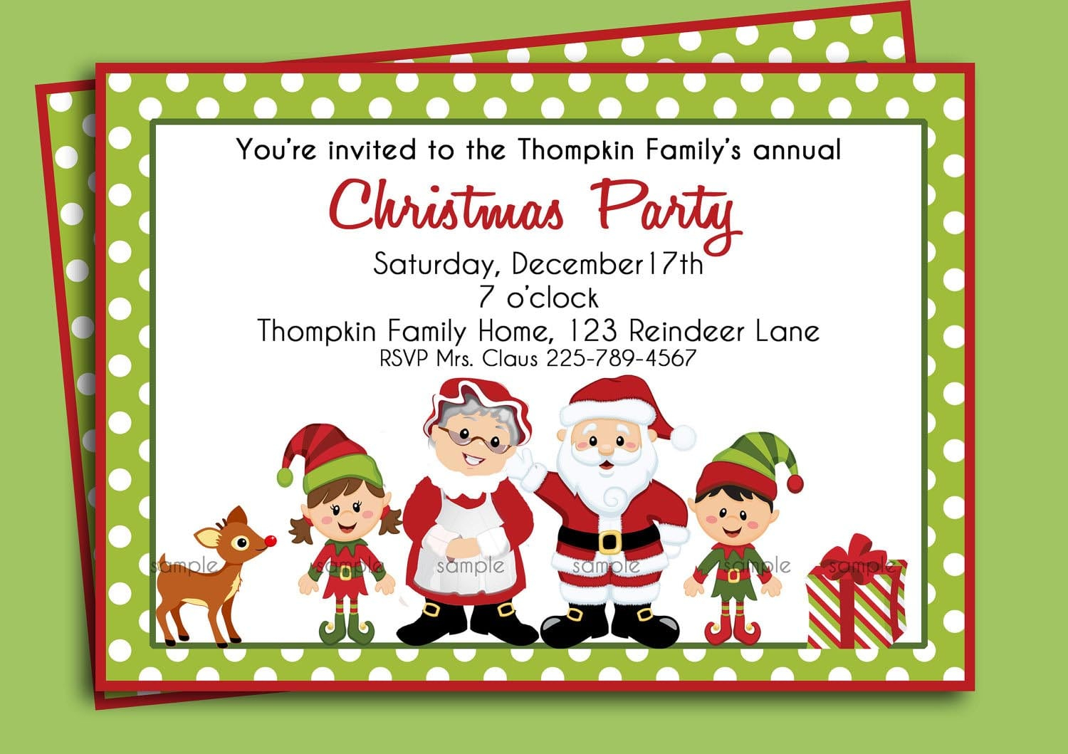 Christmas Birthday Party Invitation with regard to dimensions 1500 X 1059