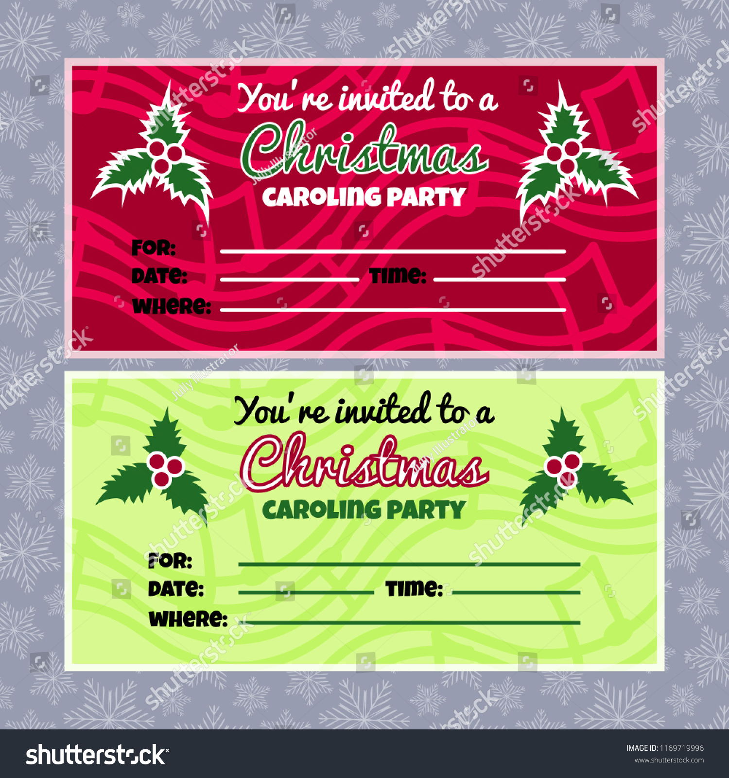 Christmas Caroling Party Invitation Design Christmas Stock Vector within measurements 1500 X 1600