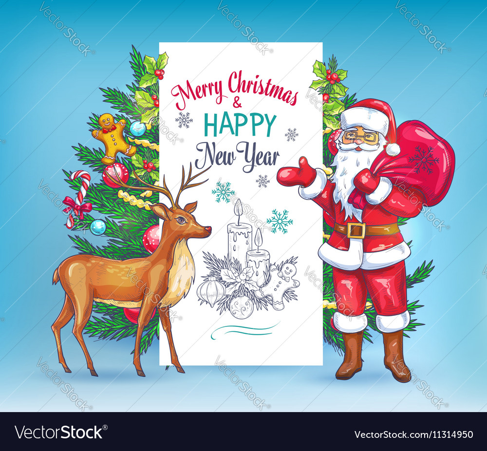 Christmas Invitation Card Template Royalty Free Vector Image pertaining to size 1000 X 927