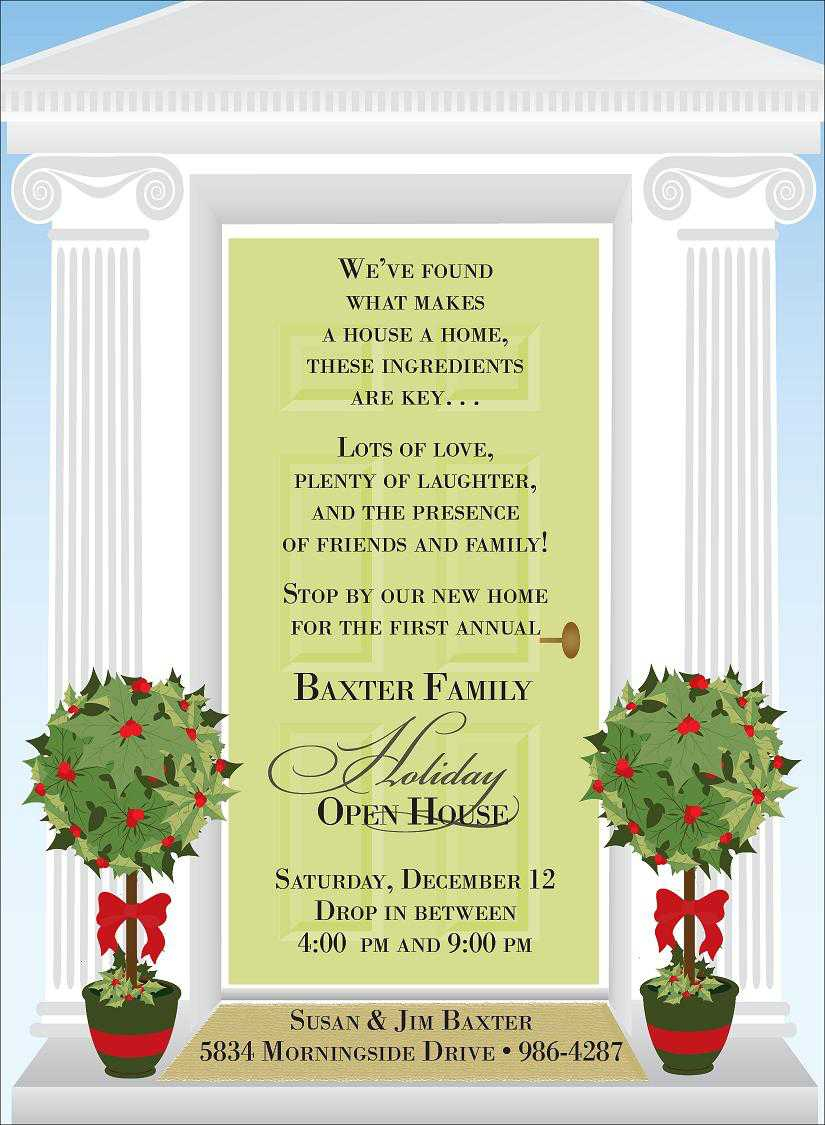 Christmas Open House Invitations Christmas Open House Invitations pertaining to sizing 825 X 1125