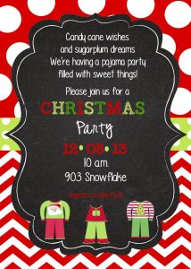 Christmas Pajama Party Invitation Digital Printable Pj Party pertaining to size 1071 X 1500