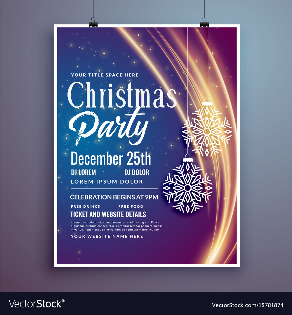 Christmas Party Event Invitation Template Design within sizing 1000 X 1080