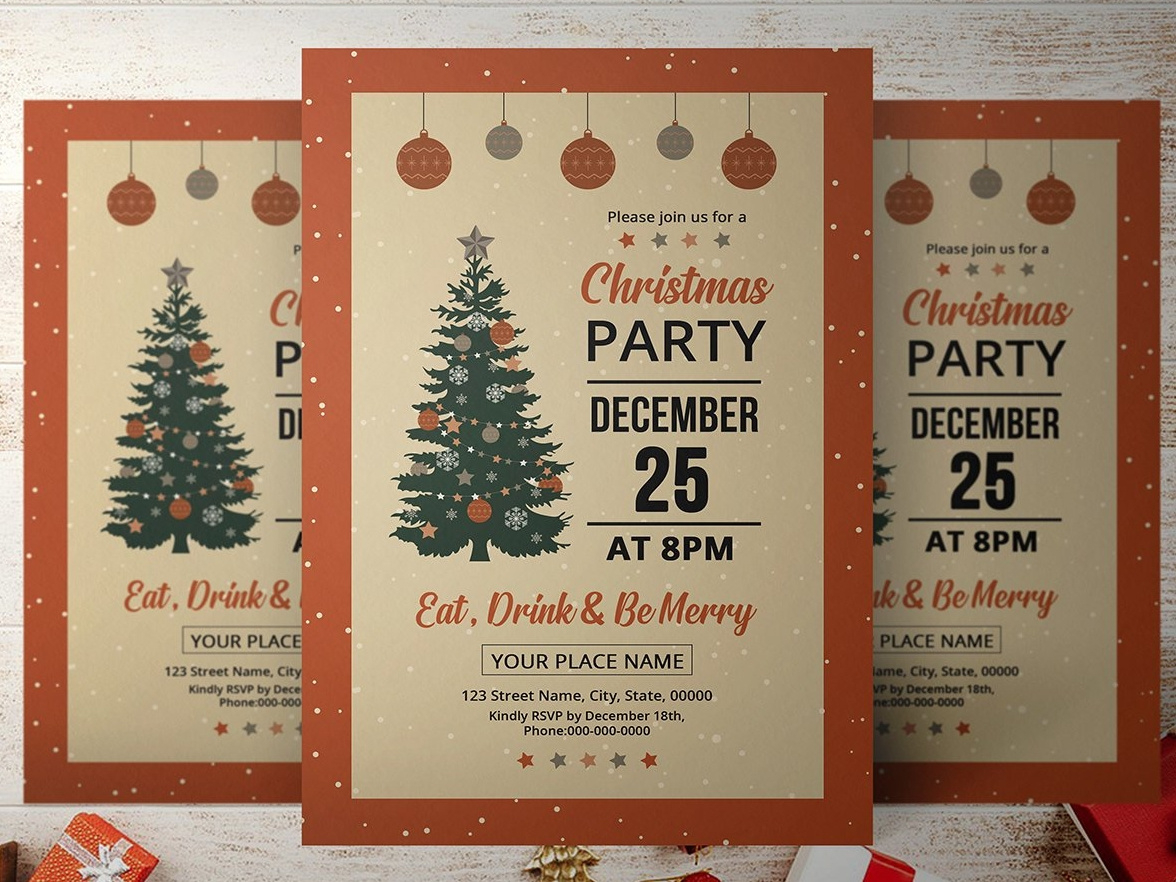 Christmas Party Flyer Template Mukhlasur Rahman On Dribbble in proportions 1176 X 882
