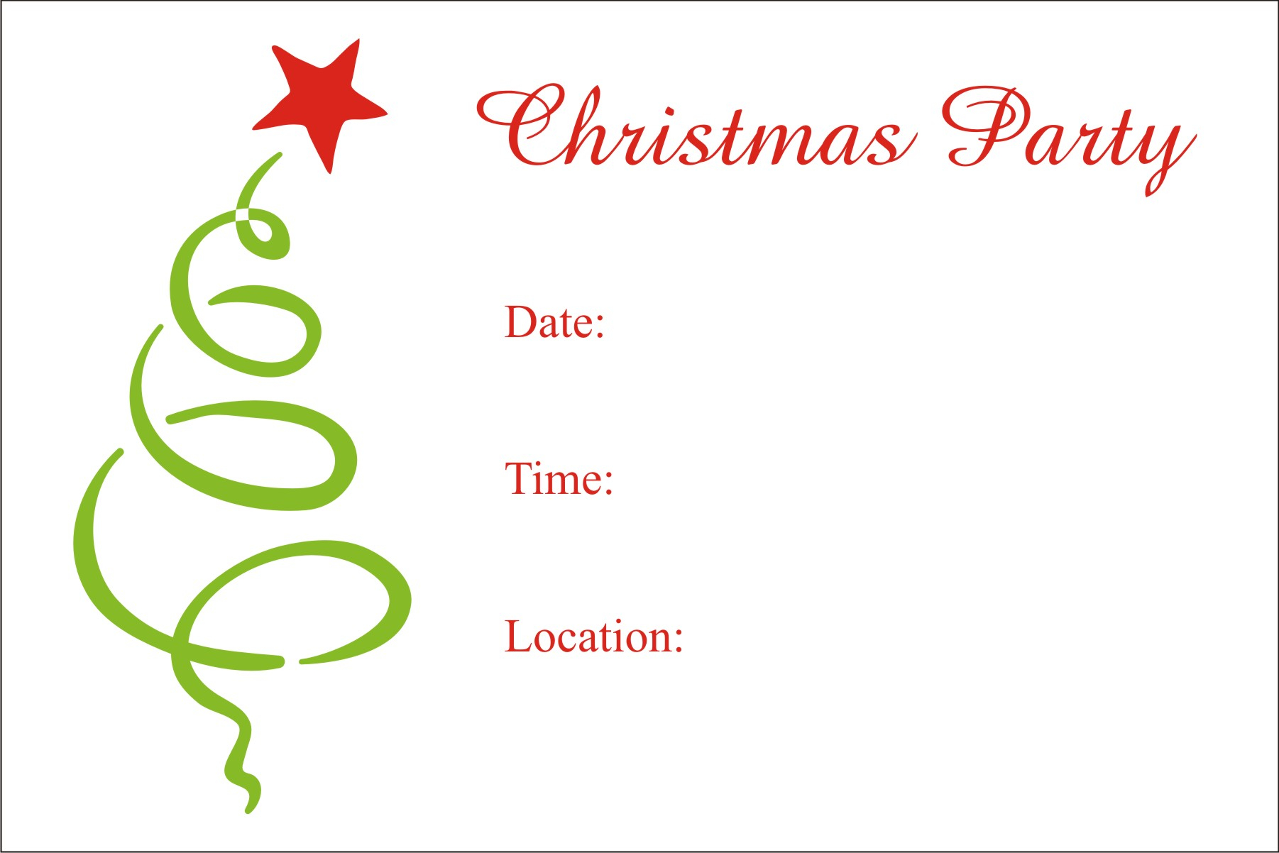 Christmas Party Invitation Blank Template Invitation Templates Free inside size 1802 X 1202