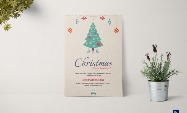 Christmas Party Invitation Template for dimensions 1920 X 1344