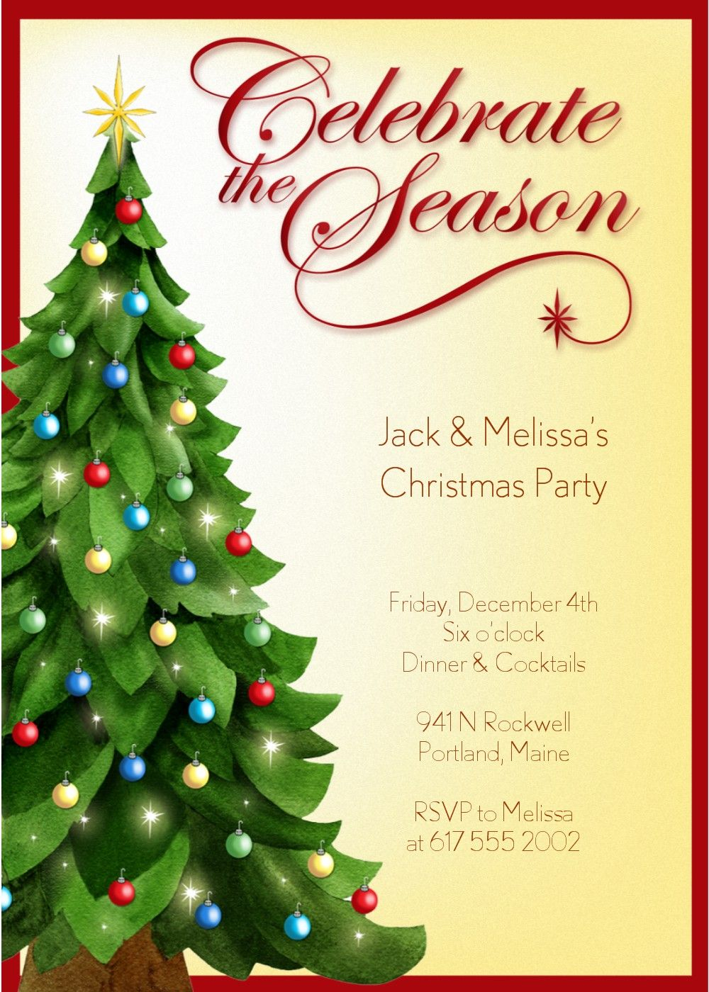 Christmas Party Invitation Template Party Stuff Christmas Party regarding proportions 1000 X 1400
