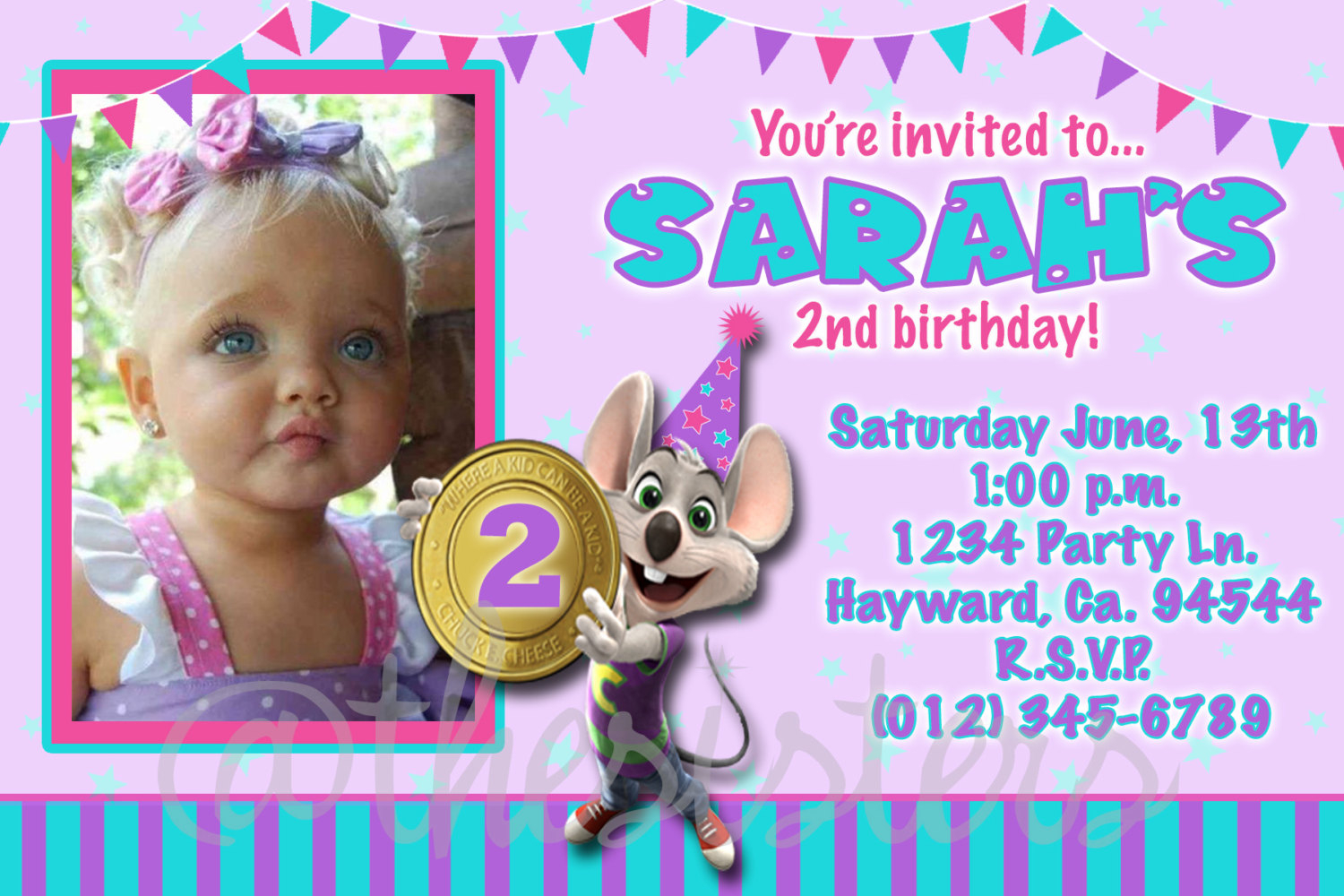 Chuck E Cheese Birthday Invitations Template with proportions 1500 X 1000