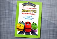 Chuggington Party Invitations within sizing 1500 X 1125