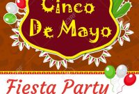 Cinco De Mayo Invitation Template Flyer Mexican Holiday Postcard within dimensions 957 X 1300