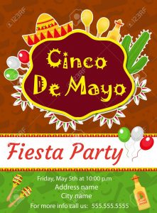 Cinco De Mayo Invitation Template Flyer Mexican Holiday Postcard within dimensions 957 X 1300