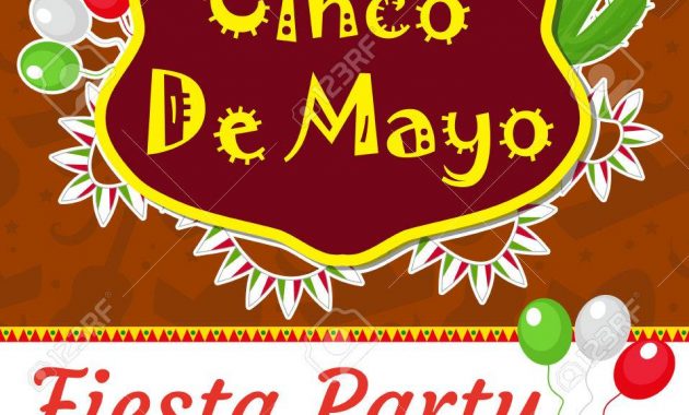 Cinco De Mayo Invitation Template Flyer Mexican Holiday Postcard within dimensions 957 X 1300