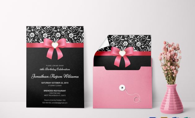Classic Debut Invitation Card Design Template In Word Psd pertaining to sizing 1920 X 1344