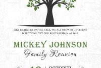 Classic Family Reunion Invitation Design Template In Word Psd in sizing 1575 X 2175