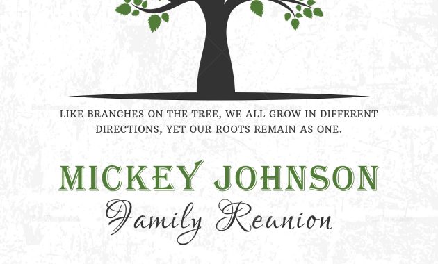 Classic Family Reunion Invitation Design Template In Word Psd in sizing 1575 X 2175