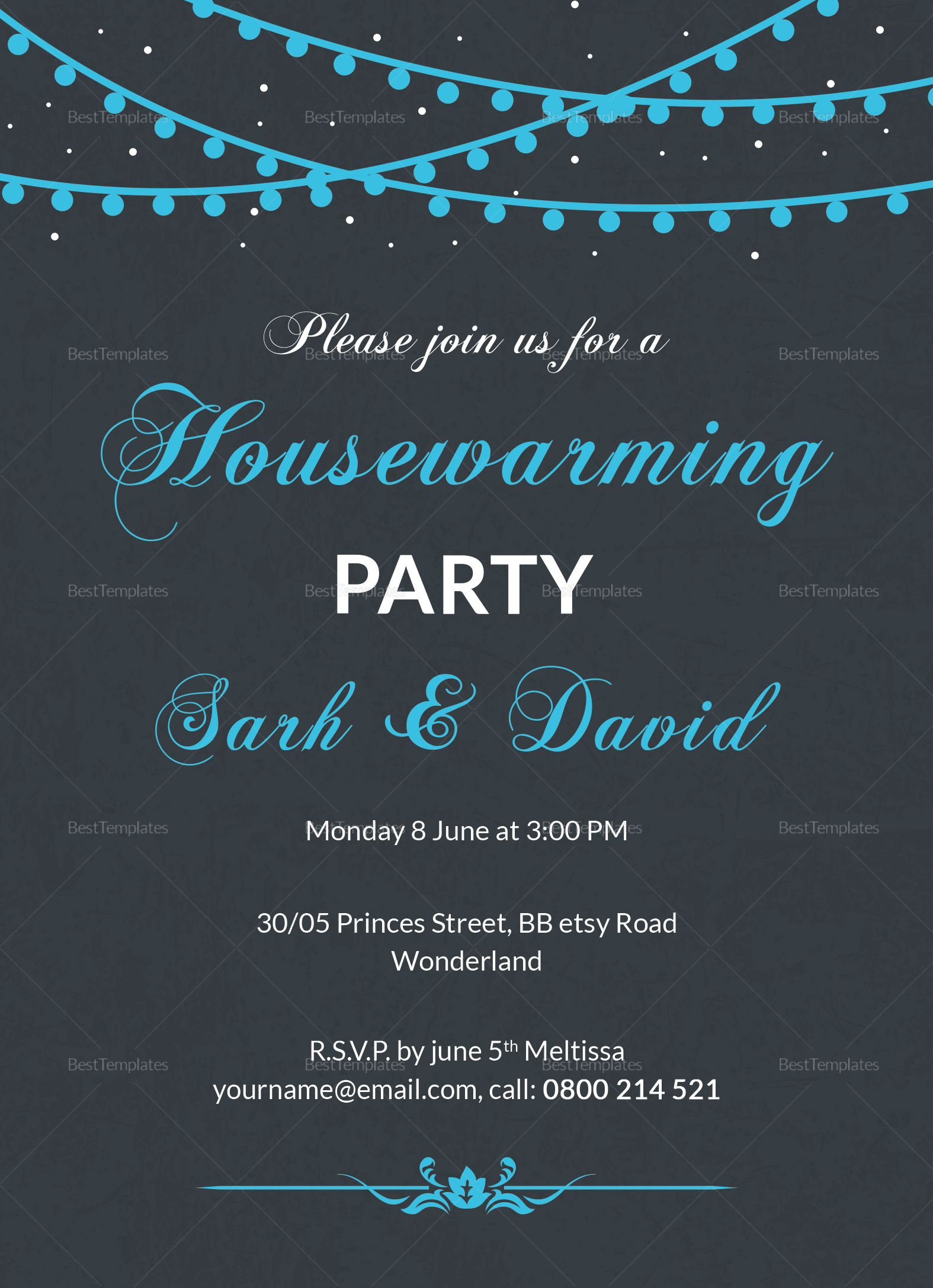 Classic Housewarming Invitation Design Template In Psd Word Publisher throughout size 1575 X 2175
