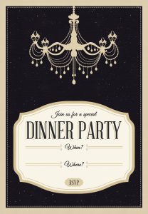 Classy Chandelier Free Printable Dinner Party Invitation Template with regard to sizing 1454 X 2100