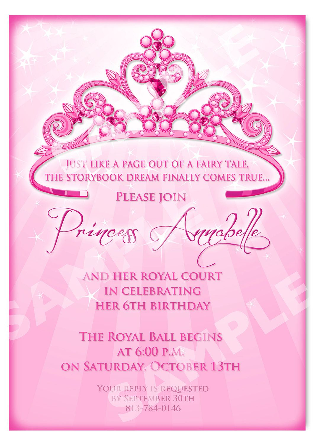 Click On The Free Printable Princess Party Invitation Template To for size 1071 X 1500