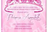 Click On The Free Printable Princess Party Invitation Template To in proportions 1071 X 1500