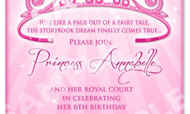 Click On The Free Printable Princess Party Invitation Template To with proportions 1071 X 1500