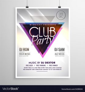 Club Party Music Flyer Invitation Template Poster in sizing 1000 X 1080