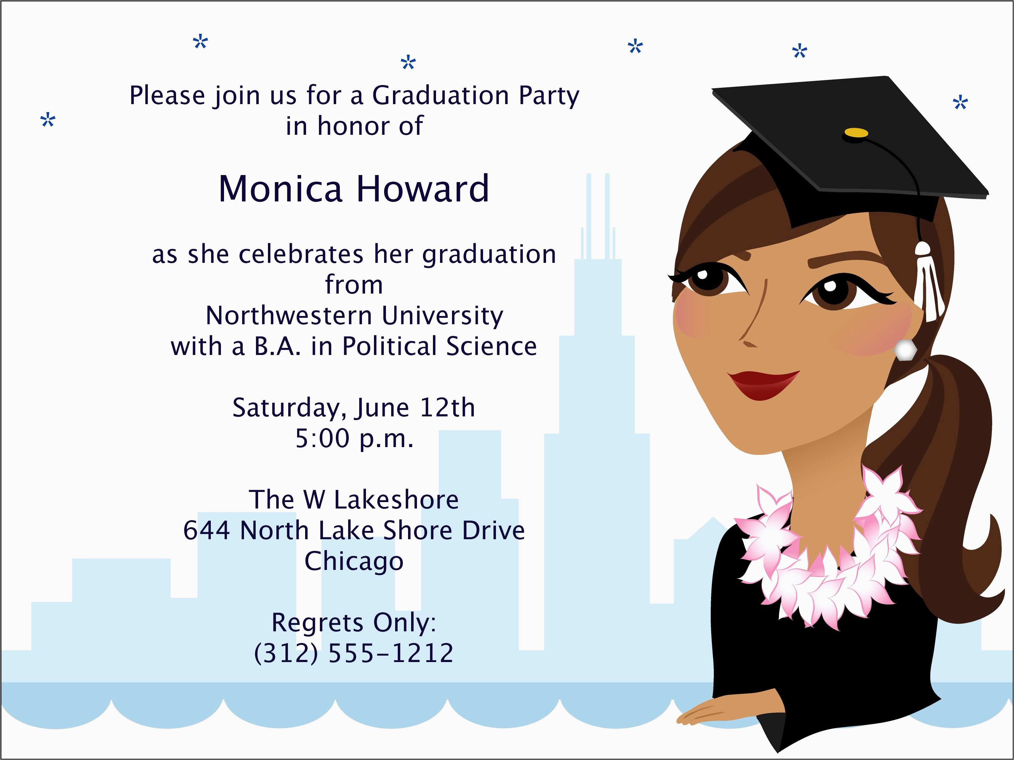 College Graduation Party Invitations Templates Free Awesome for size 3300 X 2475