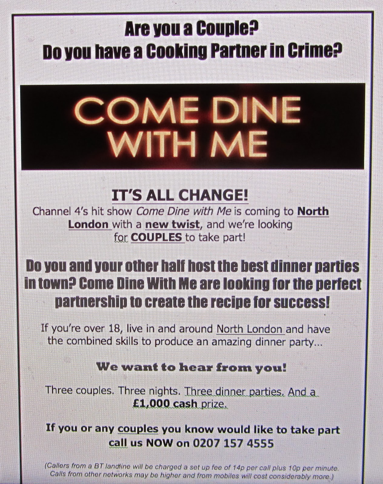 Come Dine With Me Kilburn Herald for dimensions 1264 X 1600