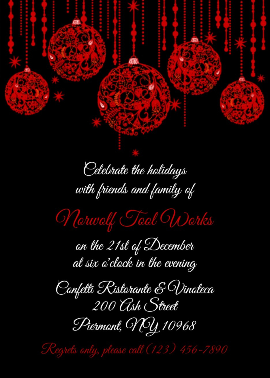 Company Christmas Party Invitation Templates Wosing Template Design within sizing 936 X 1311