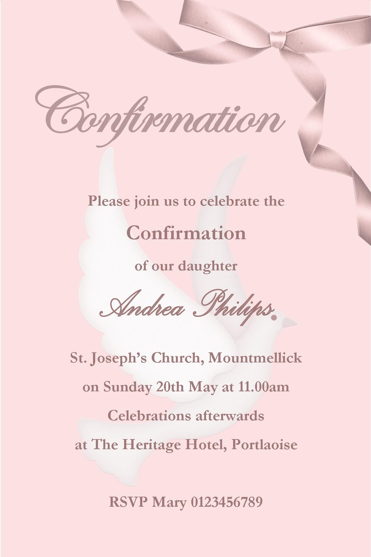 Confirmation Invitation Template Sansurabionetassociats inside sizing 1181 X 1772