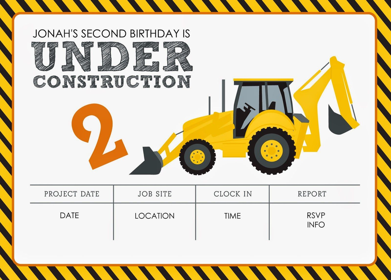 Construction Themed Birthday Party Free Printables Jacqueline throughout sizing 1600 X 1143