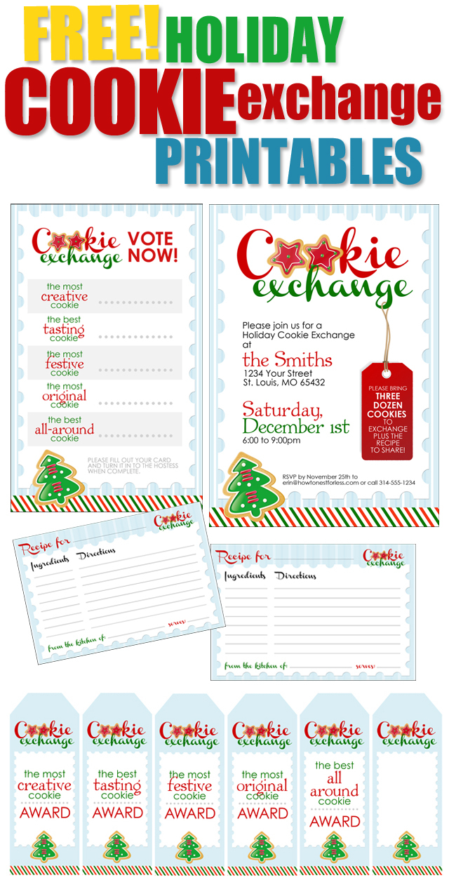 Cookie Exchange Party Free Printables How To Nest For Less intended for dimensions 640 X 1254