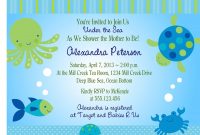 Cool Create Under The Sea Ba Shower Invitations Templates regarding measurements 1500 X 1139