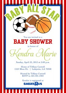 Cool Free Template Sport Themes Ba Shower Invitations Bagvania throughout measurements 1145 X 1600