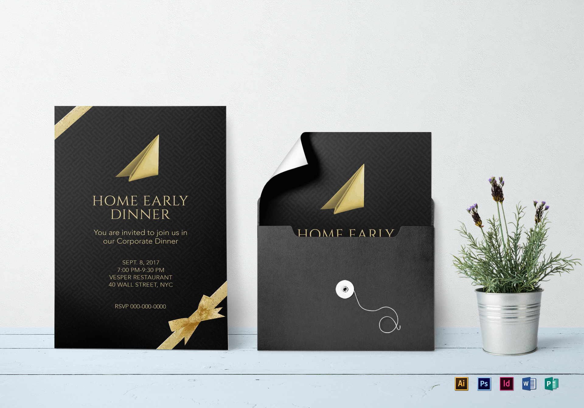 Corporate Dinner Invitation Design Template In Psd Word Publisher with size 1920 X 1344